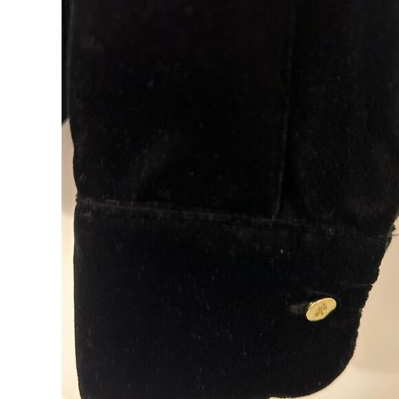 LAUREN RALPH LAUREN NWT Black Velvet Pleated Surplice Blouse Size 16 - Picture 11 of 15